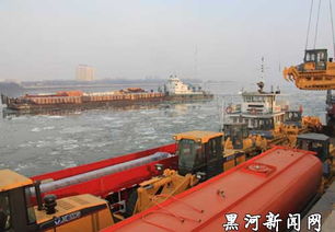 黑河港貨運碼頭進入搶運高峰 港口貨物裝卸搬運活動激增